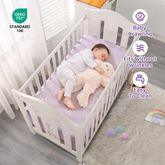Wowelife Unicorn crib bedding sheet with snug all-around elastic for safe sleep surface