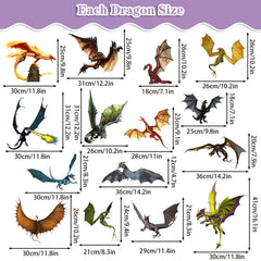 WOYINIS 3D dragon wall decal flying-dragons—colorful accents create magical nursery ambiance