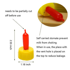 WoYous nipple vent top design helps reduce leakage during feeding