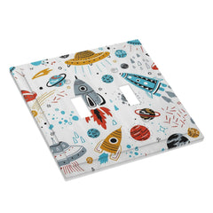 Wpshijia kidroom decor faceplate detail emphasizes space theme and quick switch access.