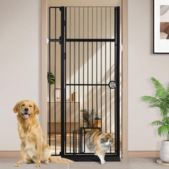 wpvpaw 71-inch extra tall cat gate in doorway enhances containment