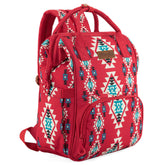 Wrangler Aztec Backpack full view shows organized compartments for on-the-go moms