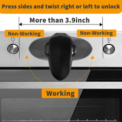 WRICHEAR oven door lock close-up highlights durable, high-temperature resistant design for safety.
