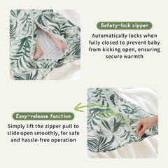 Wrrernsin sleep sack collar zip cover protects delicate skin