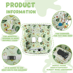 Wruzbxcn shopping-cart-cover safety belt keeps little one secure while shopping