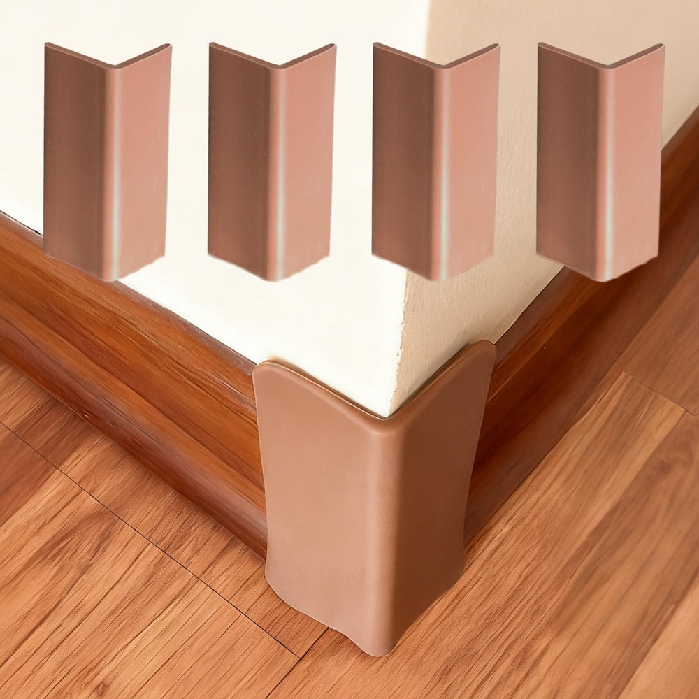 WSIWZAI self-adhesive corner blocks in brown protect walls and furniture.
