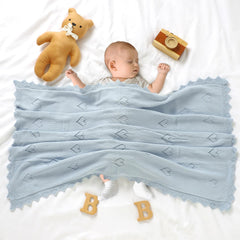 Wugugu baby blanket crochet neutral design complements any nursery décor.