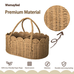 WWMayFeel diaper caddy organizer removable divider reveals versatile compartments for organized baby items.