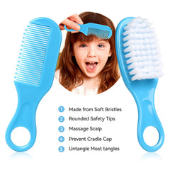 WXA baby grooming kit hair brush for gentle scalp massage and grooming