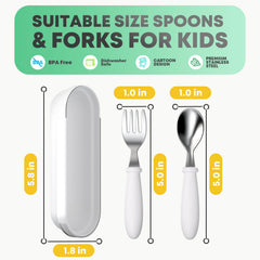 WXCWYQR forks-ergonomic-handle supports confident self-feeding for toddlers.