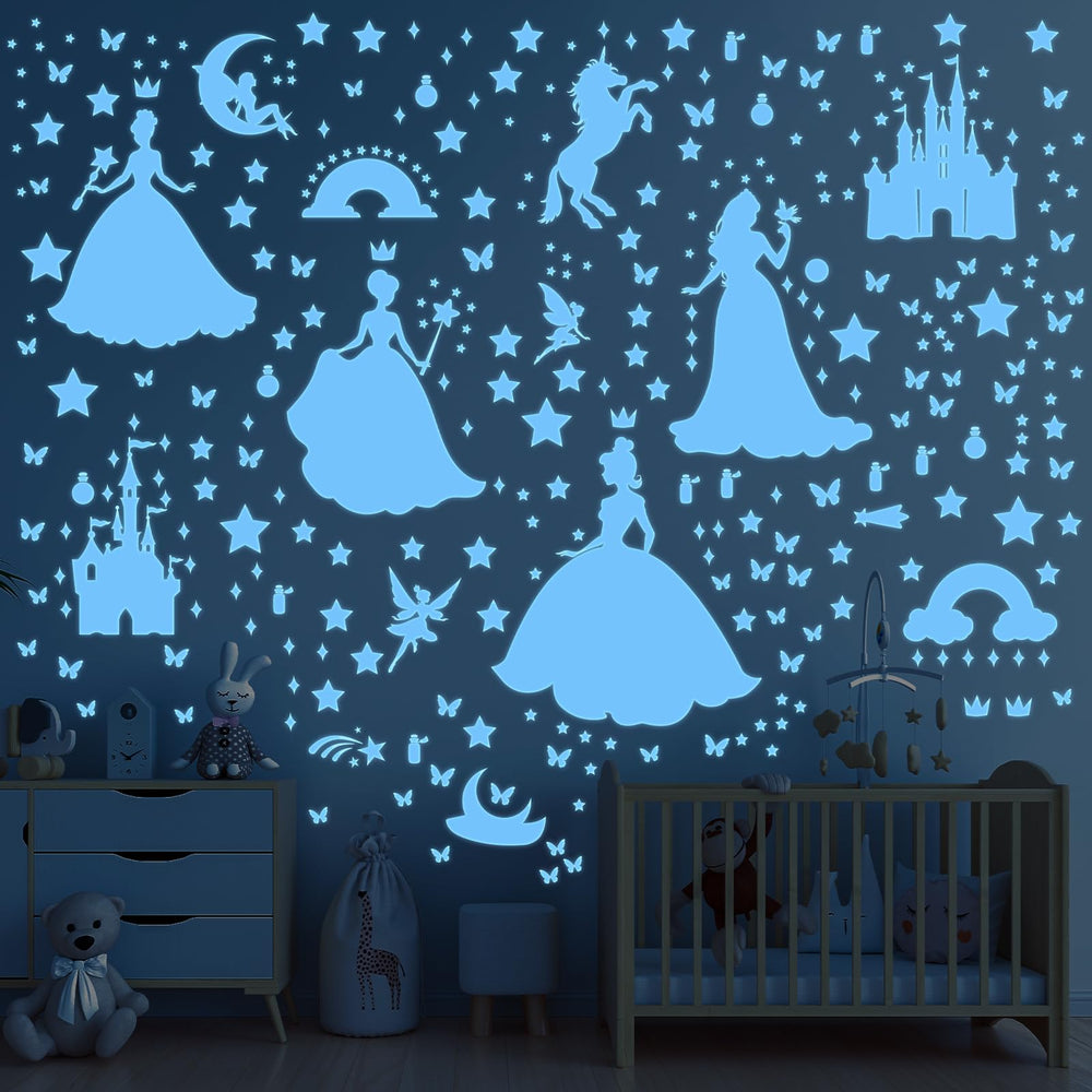 Wxiben glow-stars ceiling three-pack illuminates the bedroom with dreamy glow