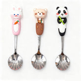 WXMI-AN shell spoon panda-handle highlighting kid-friendly mealtime fun.