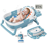 WyfKyd collapsible baby bathfold setup for quick assembly and space-saving storage.