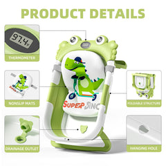 WyfKyd collapsible bathtub safe materials image highlights durable PP+TPE construction.