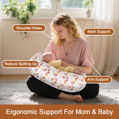 x-vesolje baby nursing pillow for bottle feeding provides stable support.