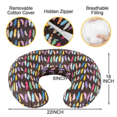 x-vesolje nursing-pillow-ergonomic-design shows ergonomic C-shape for comfortable feeding.