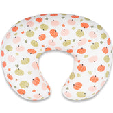 x-vesolje pumpkin baby nursing pillow closeup showing cozy fabric and support for comfort.