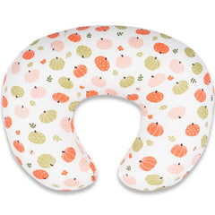 x-vesolje pumpkin baby nursing pillow closeup showing cozy fabric and support for comfort.
