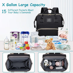 X W EI UNION diaper backpack extended-changing-station setup outdoors