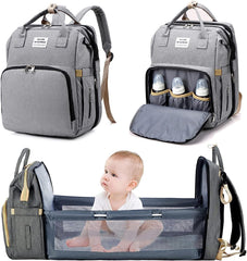 X W EI UNION diaper bag showing waterproof material for outdoor protection.
