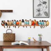 X-xdaonl Bird on Wire full sheet displays removable kid-friendly wall art
