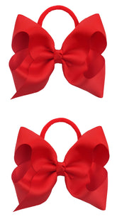 Xansema 2-pack 6-inch red ribbon headbands for everyday outfits.