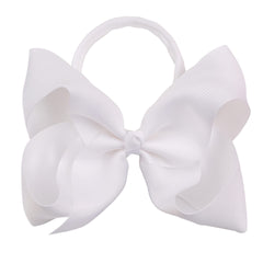 Xansema headbands in white with large bow for everyday wear and photos