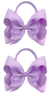 Xansema 6-inch light purple ribbon headbands, front view for everyday wear and newborn photos.