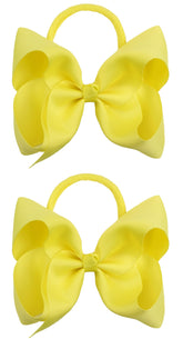 Xansema headbands in yellow 6in close-up, great for newborn photos.