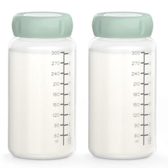 Xaproo breastmilk containers green 2pcs pack for on-the-go storage