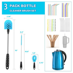 XENNRY bottle brush assembly cleans tubes and necks, extending bottle longevity.