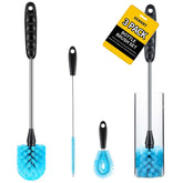 XENNRY water bottle cleaner long-handle enables reaching narrow bottles for thorough scrubbing.