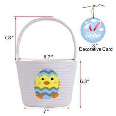 XENTUMI Easter Basket ready for egg-hunt use with ample space for treasures