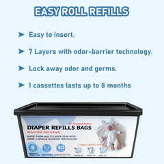 Xenxeng 7-layer odor-barrier design keeps nursery air clearer during diaper changes.