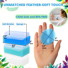 Xforto baby sponge for bath with gentle texture.
