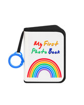 Xfveiwoo baby photo album cover in soft cloth for safe handling by little hands.