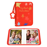 Xfveiwoo baby's first photo album cover in red offers a soft touch for tiny hands.