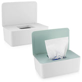 XhjzgcTech wipes dispenser set in white and green keeps wipes ready for quick cleanups