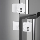 XHTTFDC child-proof fridge lock secures doors, reducing pinch risks for little fingers.
