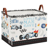 XHWZOF car themed room decor basket front view highlights roomy 36L storage for toys.