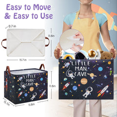 XHWZOF Collapsible nursery storage basket folds flat for space-saving organization
