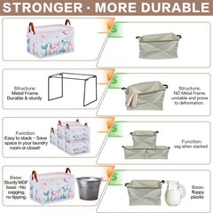 XHWZOF Mermaid laundry basket stand-alone design in room setup emphasizes independent standing