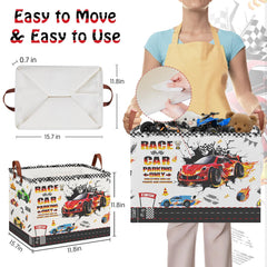 XHWZOF Race Car Storage Basket folded collapsible design saves space