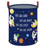XHWZOF Space Astronaut Storage Bin front view for easy toy organization.