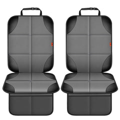 XHYANG car seat protector gray showing mesh storage pockets for toys and snacks