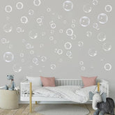 XIAOMAN transparent bubble wall decal undersea backdrop for mermaid party decor