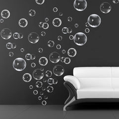 XIAOMAN bubble wall decal blue white ocean background enhances kid's birthday setup