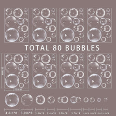 XIAOMAN transparent bubble wall decal ocean mood for baby shower decor