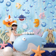 XIAOMAN undersea bubbles decor on mantel for mermaid themed party