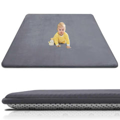 Xiaoxinluck baby play mat with ultra-soft coral velvet surface for gentle tummy time.